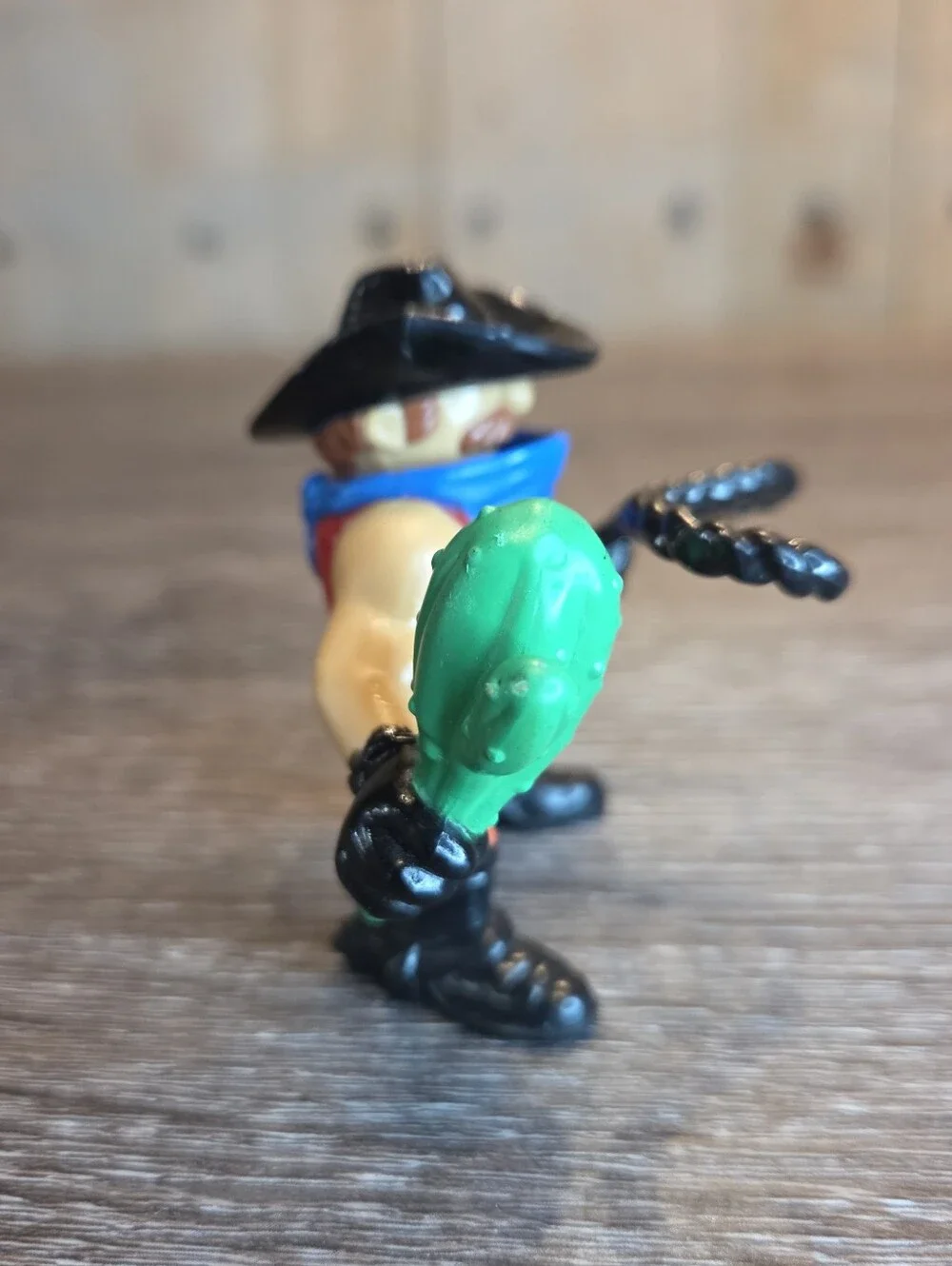 Fisher Price Great Adventure Western Cowboy Robber Bandit Cactus Whip Figure